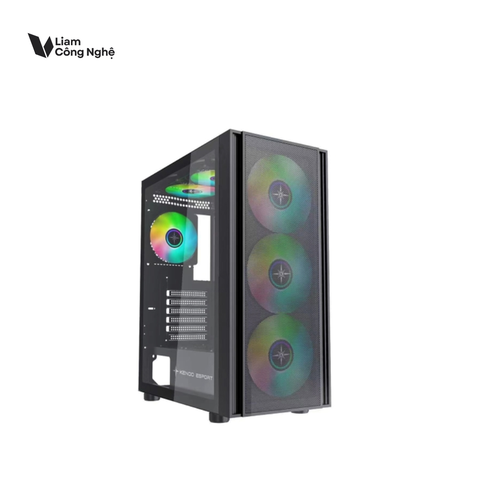 Vỏ máy vi tính KENOO ESPORT EM700- 3F - Màu Đen - (Size E-ATX)