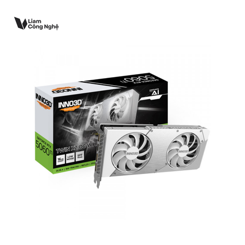 Card Màn Hình INNO3D GeForce RTX 5060Ti Twin X2 OC WHITE 16GB GDDR7