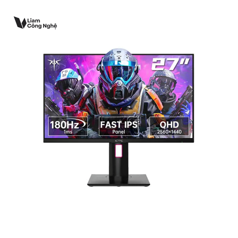 Màn hình Gaming KTC H27T22S QHD | 27 inch, 2K, IPS, 180Hz, 1ms, chân CTH, đen