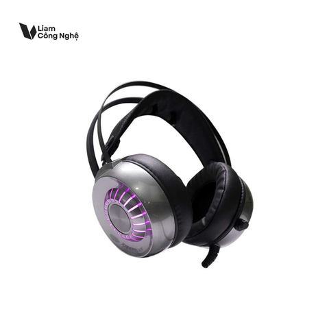 Tai Nghe XIBERIA V15 Virtual 7.1 RGB Lighting Grey RGB ICAFE  GAMING