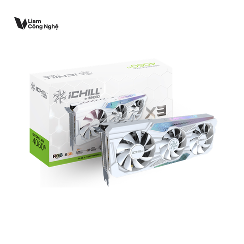 Card màn hình INNO3D GeForce RTX 4060Ti iChill X3 WHITE 8GB