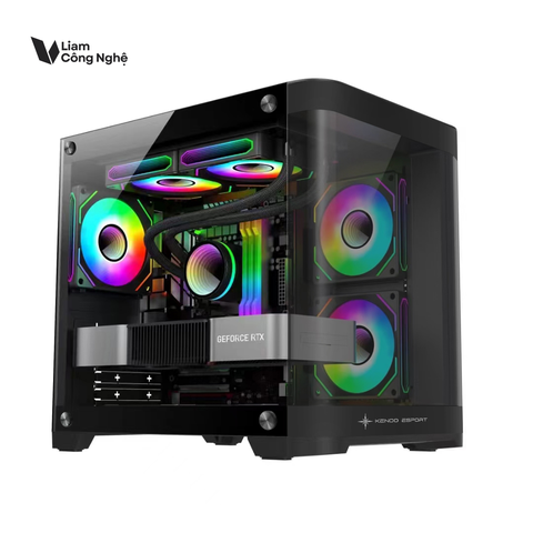Vỏ máy tính KENOO ESPORT MK400 - Màu Đen (Size M-ATX)