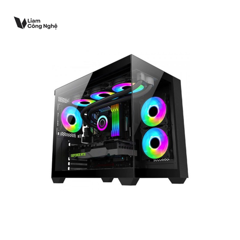 Vỏ Case GAMING Start - AQua (M-ATX) - Màu Đen