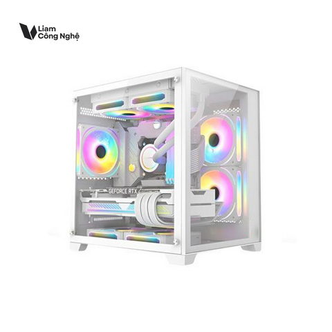 Vỏ Case GAMING Star - AQua (M-ATX) - Màu trắng