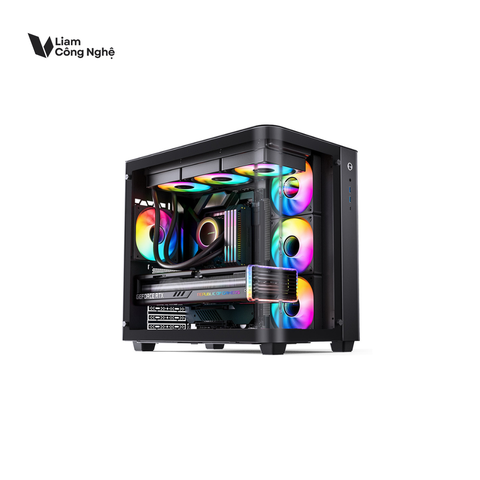 Vỏ case Jonsbo TK-3 Black (ATX,Mid Tower,Màu Đen,Kính Cong) Case Bể Cá