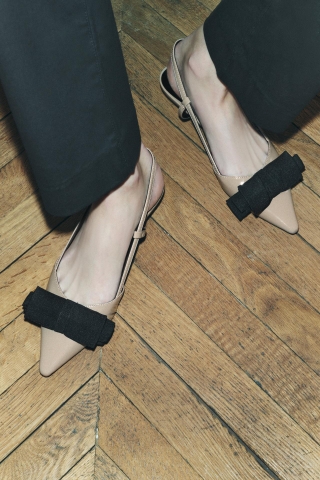 SLINGBACK SHOES WITH BOW