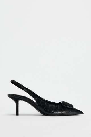 SLINGBACK SHOES WITH PRINT DETAIL