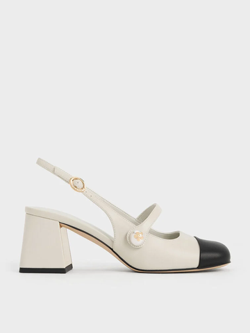Aeryn Pearl-Embellished Slingback Pumps