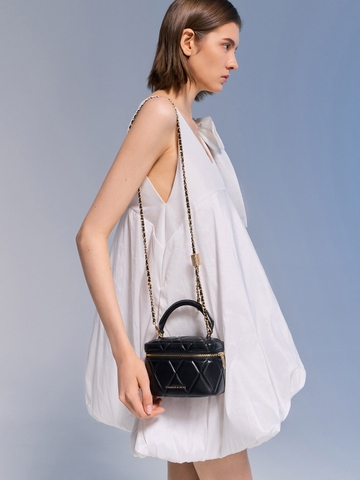 Arwen Quilted Top Handle Vanity Bag