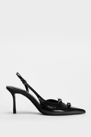 ZARA FAUX PATENT LEATHER HEELS