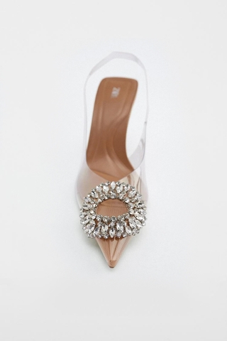 EMBELLISHED VINYL HEELS