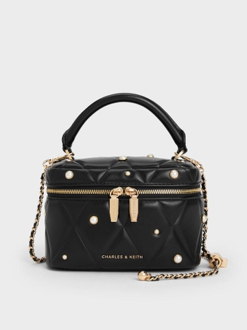 Arwen Quilted Pearl Vanity Bag