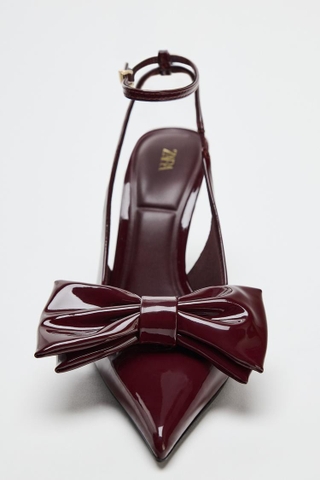 BOW STILETTO SLINGBACKS