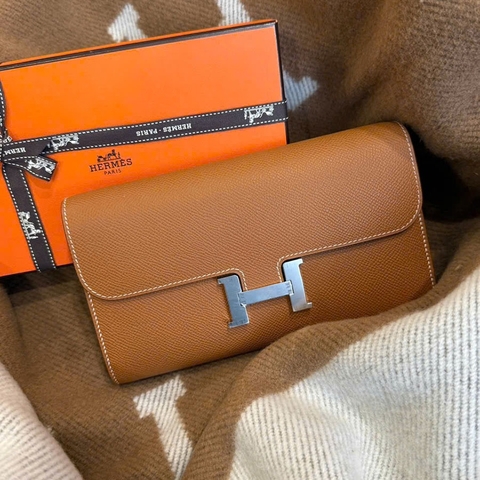 Túi Đeo Chéo Nữ Hermès Constance Long To-Go Gold Epsom Leather