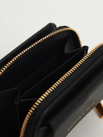 Front Flap Zip-around Mini Wallet