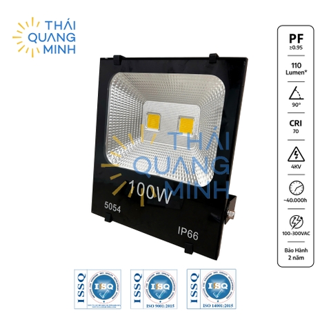 Đèn Pha Led Vuông 100W FL-Eco100V-T 3000K