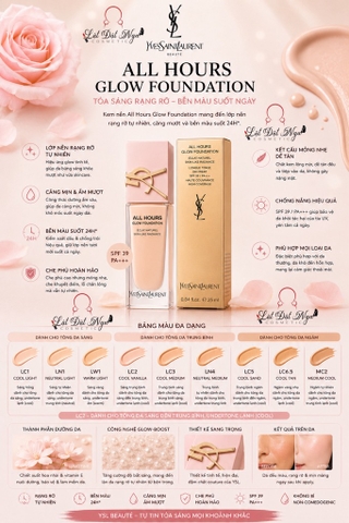 Kem Nền YSL All Hours Glow Foundation 25ml