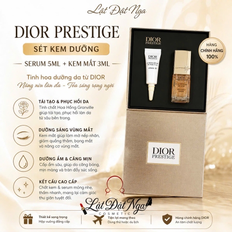 Sét Kem Dưỡng DIOR Prestige : Serum 5ml + Kem Mắt 3ml