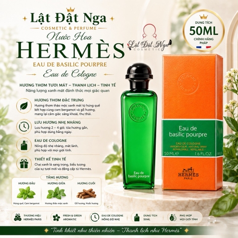 Nước Hoa Hermes Eau de Basilic Pourpre Eau de Cologne