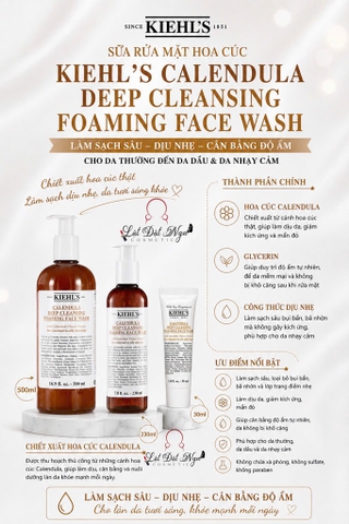 Sữa Rửa Mặt Hoa Cúc Kiehl’s Calendula Deep Cleansing Foaming Face Wash