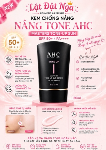 Kem Chống Nắng Nâng Tone AHC Masters Tone-Up Sun SPF 50+/PA++++ 50ml