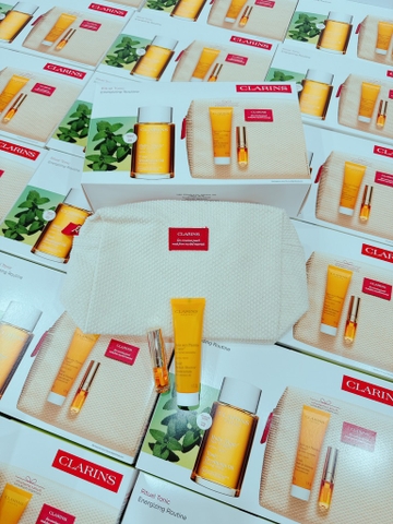 TÁCH SÉT- Sét Clarins : Túi Vải + Son Oil 01 + Sữa Tắm 30ml