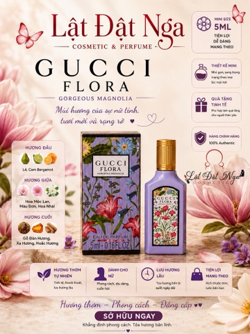 Nước Hoa Mini Nữ Gucci Flora Gorgeous Magnolia EDP 5ml
