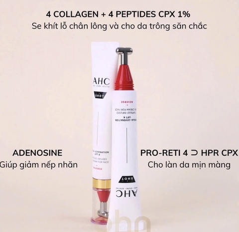 Kem Dưỡng Da Mặt Và Mắt Cải Thiện Lão Hóa Da AHC Pro Shot Colla Juvenation Lift 4 30ml (Eye Cream For Face)