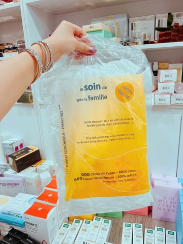 (Hàng Công Ty) Bông Tẩy Trang Pháp Soin Pur 600 Miếng