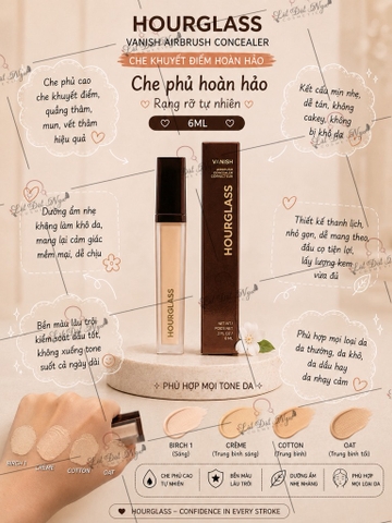 Che Khuyết Điểm Hourglass Vanish Airbrush Concealer 6ml