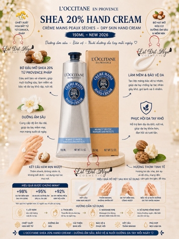 Kem Tay Bơ Đậu Mỡ LOccitane Shea 20% Hand Cream 150ml