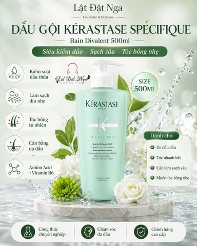 Dầu Gội Kerastase Specifique - Siêu Kiềm Dầu 500ml ( xanh )