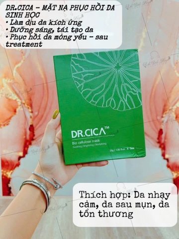 Mặt Nạ Noãn Dừa Dr.Cica Bio Cellulose Mask 33g x 5 miếng