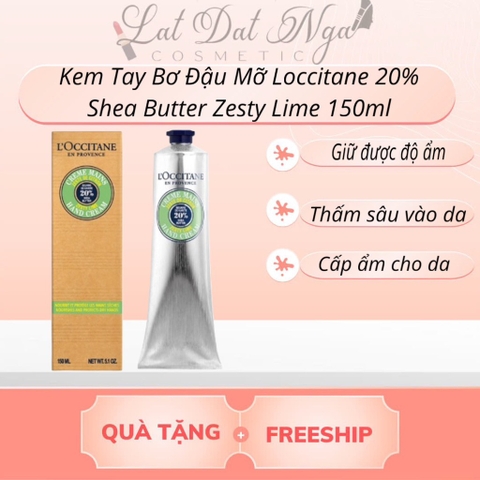 Kem Tay Bơ Đậu Mỡ Loccitane 20% Shea Butter Zesty Lime 150ml