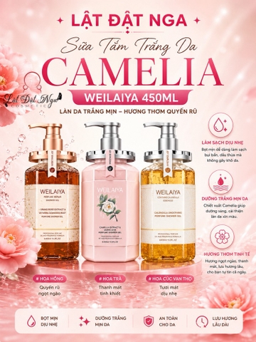 Sữa Tắm Trắng Da Camelia Weilaiya 450ml