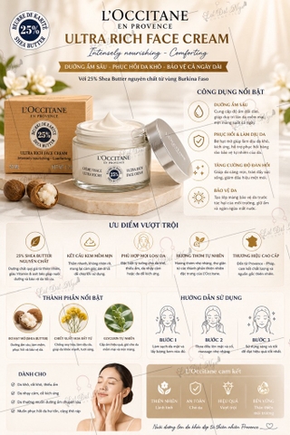 Kem dưỡng mặt L’OCCITANE 25% Ultra Rich Face Cream