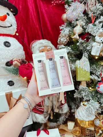 Sét Kem Tay Loccitane 75ml x 3 tuýp : Fleur De Cerisier/ Rose / Lavande