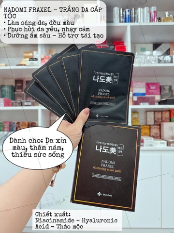 Mặt Nạ Ngừa Nám NADOMI FRAXEL WHITENING Mask 25g x 10ml