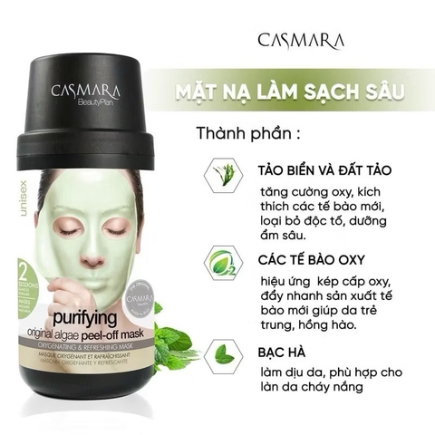 Mặt Nạ Ngọc Trai Đen Casmara Algae Peel-Off 200g
