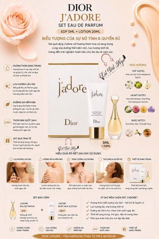 Set Nước Hoa Dior J'adore EDP 5ml + Lotion 20ml