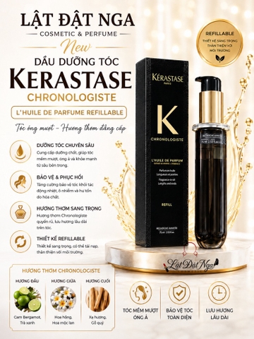 New - Dầu Dưỡng Tóc KERASTASE Chronologiste L’Huile De Parfume Refillable ( Đen )