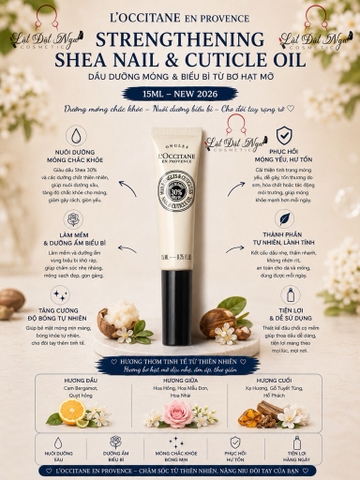 Dầu Dưỡng Móng LOccitane Strengthening Shea Nail and Cuticle Oil 15ml