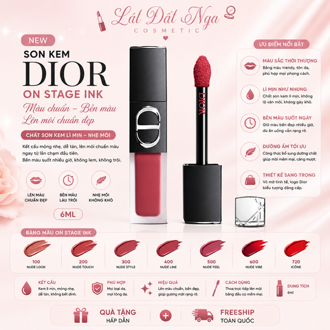 New - Son Kem Rouge Dior On Stage Ink Blur Matte 6ml