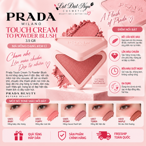 Má Hồng Prada Touch Cream To Powder Blush 3.5gr ( Môi )