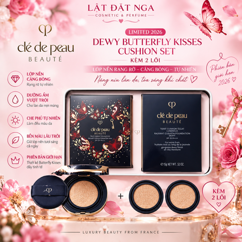 Set Phấn Nước Cushion Cle De Peau Dewy Butterfly Kisses Limited 2026 ( Kèm 2 Lõi )