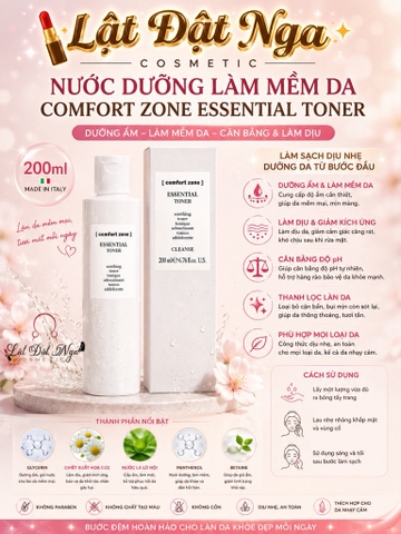 Nước Dưỡng làm mềm da Comfort Zone Essential Toner 200ml