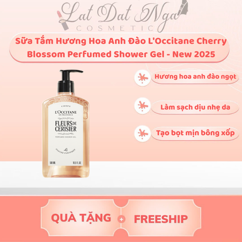 (New 2025) Sữa Tắm Hương Hoa Anh Đào L'Occitane Cherry Blossom Fleurs De Cerisier Shower Gel