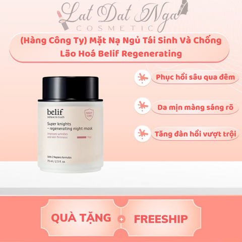 (Hàng Công Ty) Mặt Nạ Ngủ Tái Sinh Và Chống Lão Hoá Belif Regenerating
