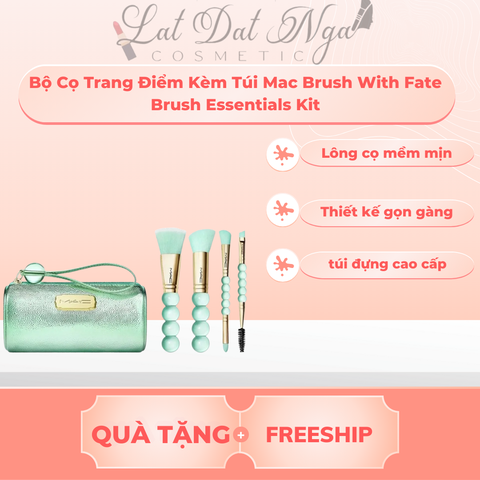 Bộ Cọ Trang Điểm Kèm Túi Mac Brush With Fate Brush Essentials Kit