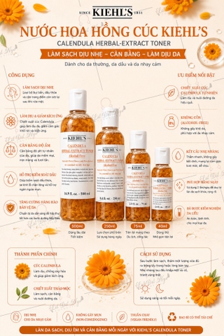 Nước Hoa Hồng Hoa Cúc Kiehls Calendula Herbal Extract Toner Alcohol Free